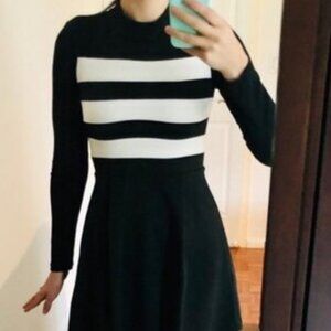 BCBGeneration Mock Neck Skater Dress